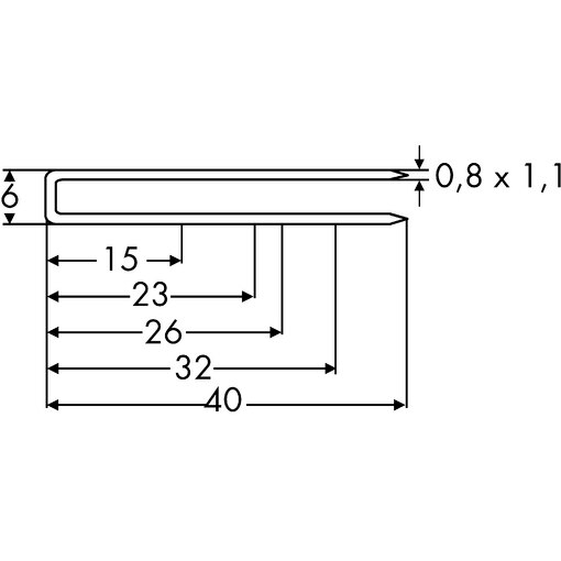 Spona typ B-III 6,0 x 26 mm